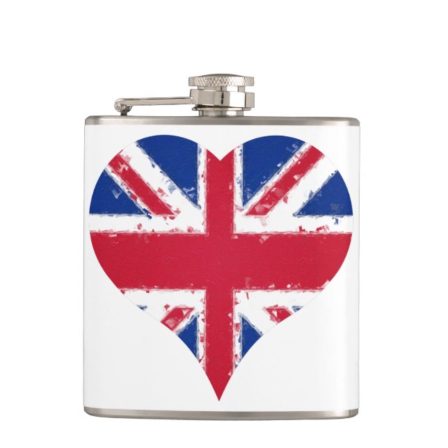 Cantil I Heart England British Flag Union Jack (Frente)