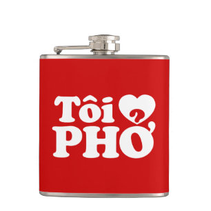 Cantil I Heart (Love) Pho (Tôi→ PHỞ) Língua vietnam
