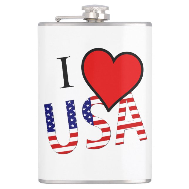 Cantil I Heart USA overlay flat (Frente)