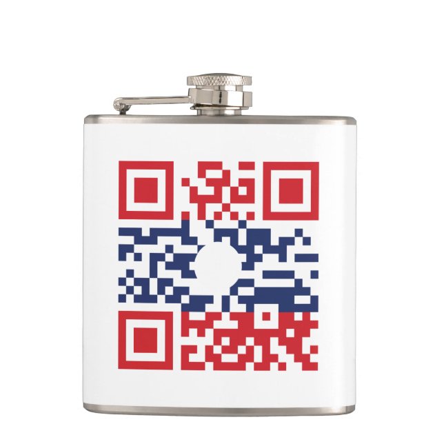 Cantil I Love Laos (Khoy Huk Lao) Flag QR Code | Geek Lao (Frente)