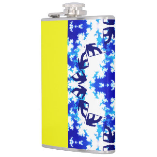 Cantil Ice Blue Snowboarder Sky Amarelo Esporte de Neve