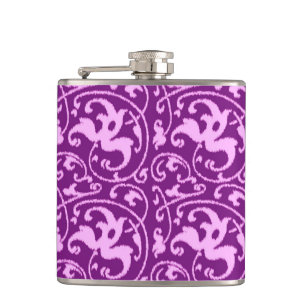 Cantil Ikat Floral Damask - Orquídea e Roxo