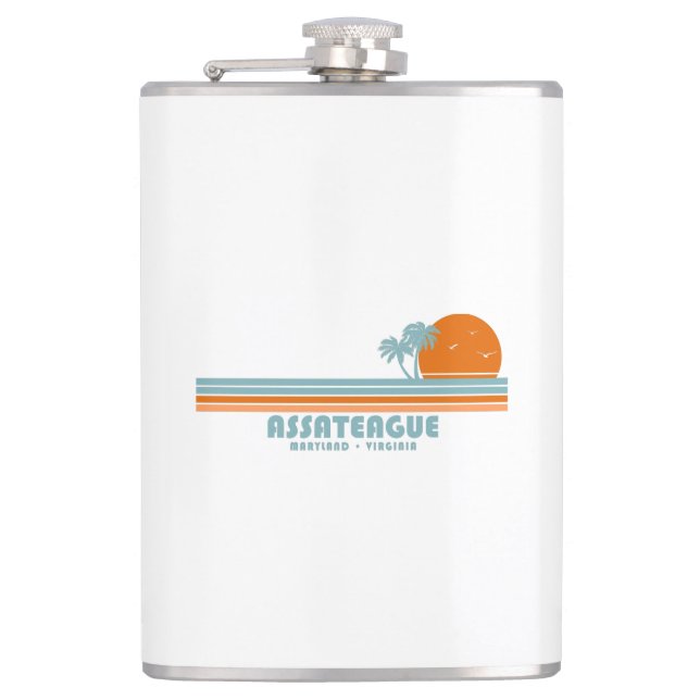 Cantil Ilha Assateague Maryland Virginia Sun Palm Trees (Frente)