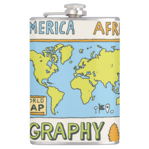 Cantil Ilustração da Geografia da Vintagem Desenhada à Mã