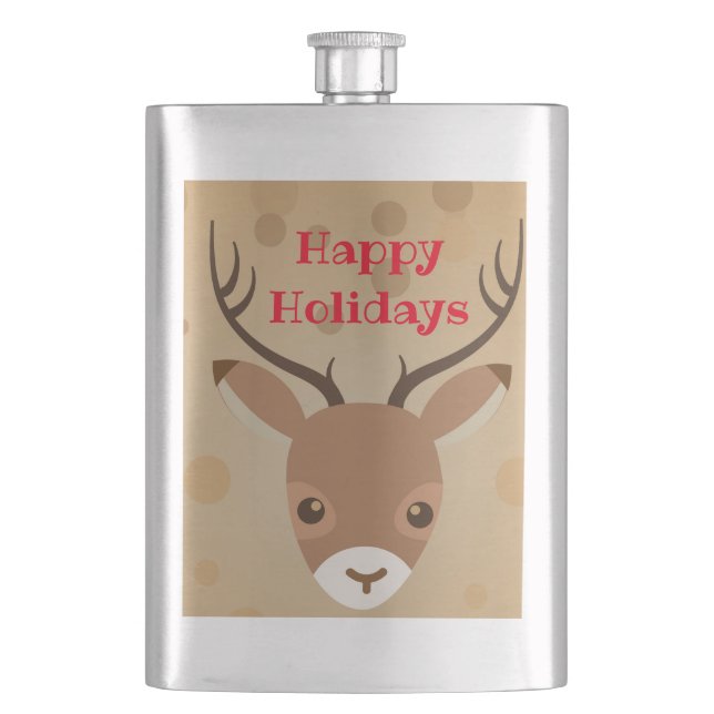 Cantil ilustração das renas sobre fundo castanho (Frente)