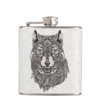 Ilustração Detalhada do Retrato do Lobo