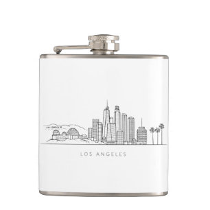 Cantil Ilustração Minimalista do Horizonte de Los Angeles