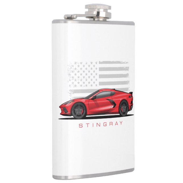 Cantil Ilustração preta do Chevy Corvette C8 (Direita)