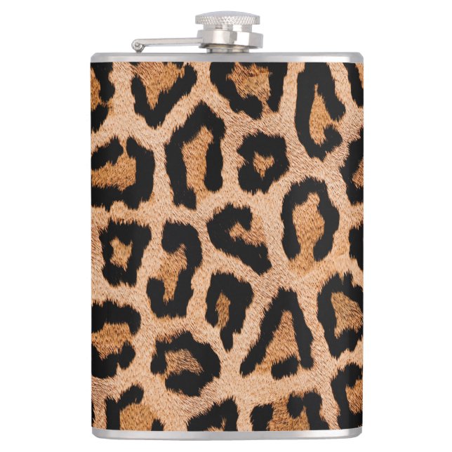 Cantil Impressão Animal Preto-Leopardo Amarelo-Laranja-Pr (Frente)