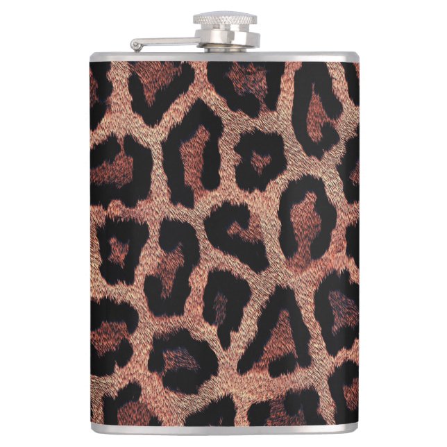 Cantil Impressão de Animais Castanhos-Pretos-Leopardo (Frente)