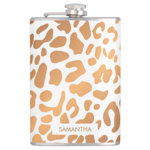 Cantil Impressão dourado do leopardo