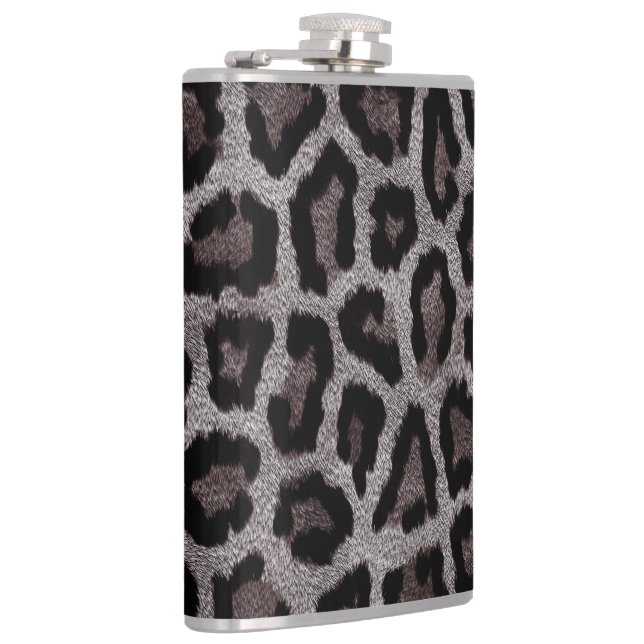 Cantil Impressão em animais de leopardo preto-e-cinza (Direita)