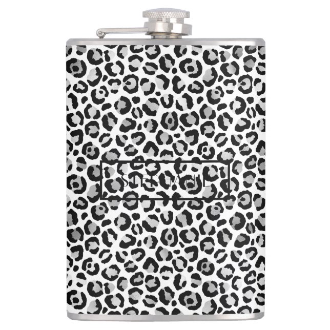 Cantil Impressão Leopardo Chic Silver Personalizada (Frente)