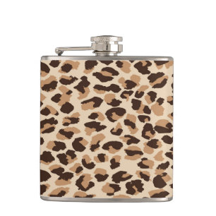 Cantil Impressão Safari Leopardo Flask