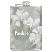 Impressionista Branco Arte Botânica com Nome