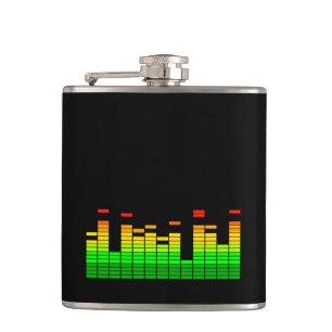 Cantil Impressões do equalizador da batida do preto da