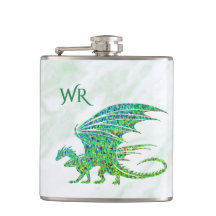 Incrível Dragão Verde Mosaico Pessoal