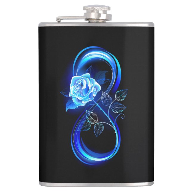 Cantil Infinito brilhante com rosa azul (Frente)