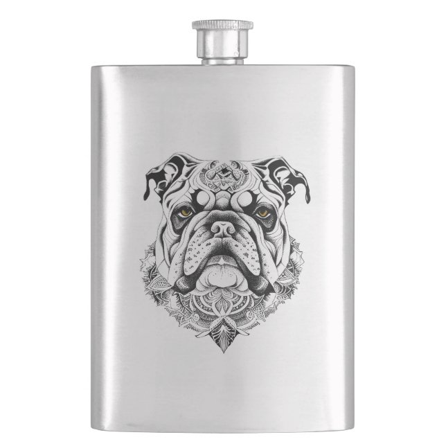 Cantil Inglês Bulldog Pet Animal Nature Illustration Art (Frente)