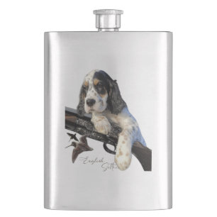 Cantil Inglês Setter, cachorrinho fofo Coffee Mug Flask