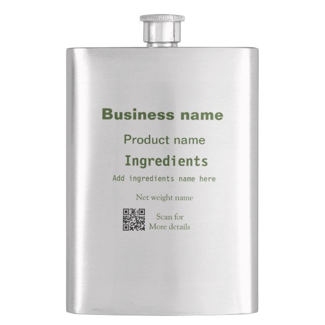 Cantil Ingredientes adicionam nome do produto ponderador  (Frente)