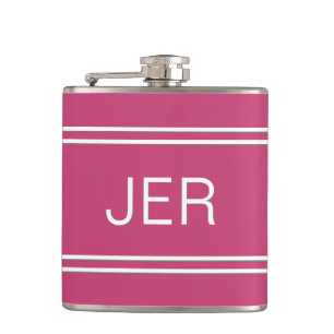 Cantil Iniciais de Três Letras Monogramadas Bebida Rosa V