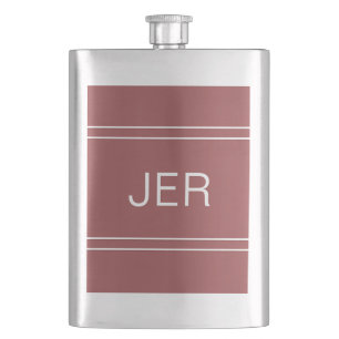 Cantil Iniciais Monogramadas Personalizadas Bebida Vermel