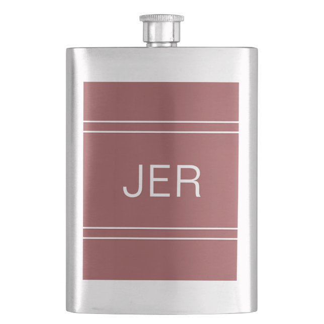 Cantil Iniciais Monogramadas Personalizadas Bebida Vermel (Frente)