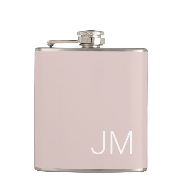 Cantil Inicials Monogramadas Rosa Bege Oversized Modernas (Frente)