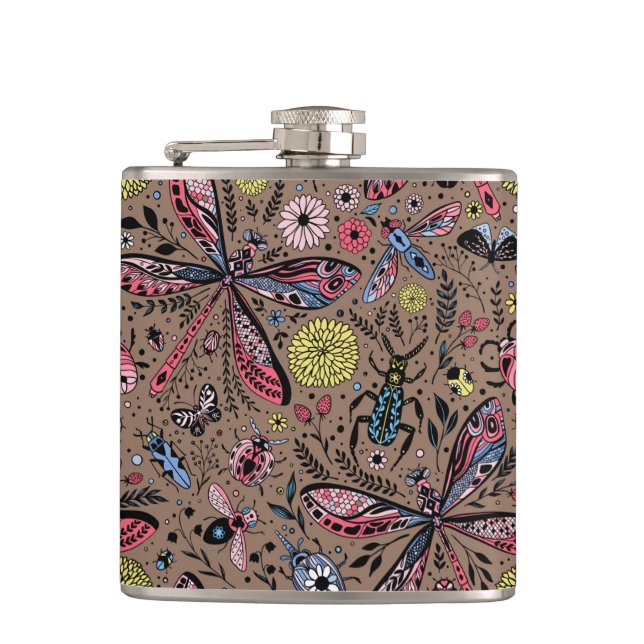 Cantil Insetos de rabisco de mocha (Frente)