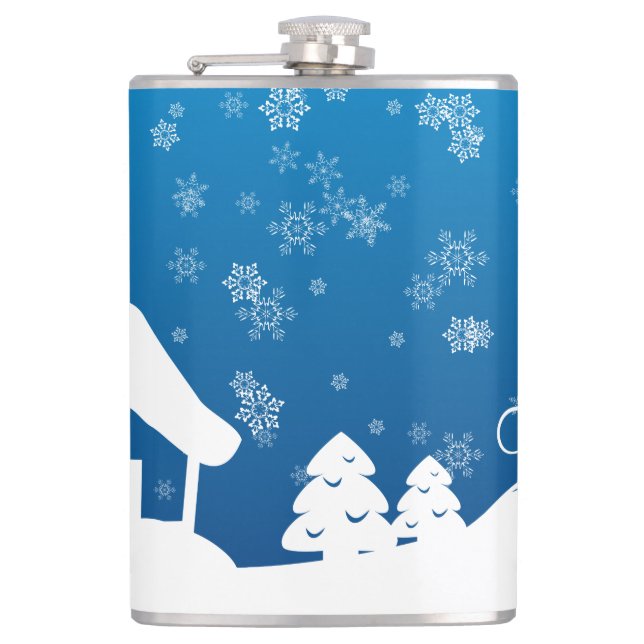 Cantil Inverno Wonder Land Vinyl Wrapface Flask (Frente)