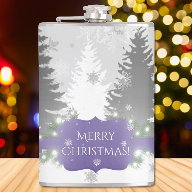 Cantil Inverno Wonderland Flask - Roxo (Purple Winter Wonderland Flask)