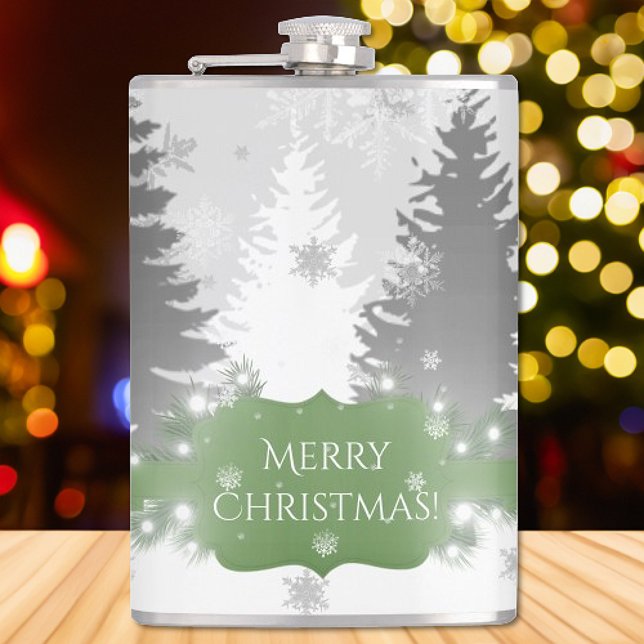Cantil Inverno Wonderland Flask - Verde (Green Winter Wonderland Flask)
