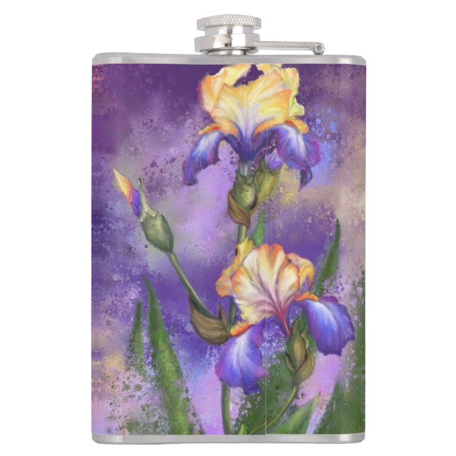 Cantil Iris Flowers Flask (Verso)