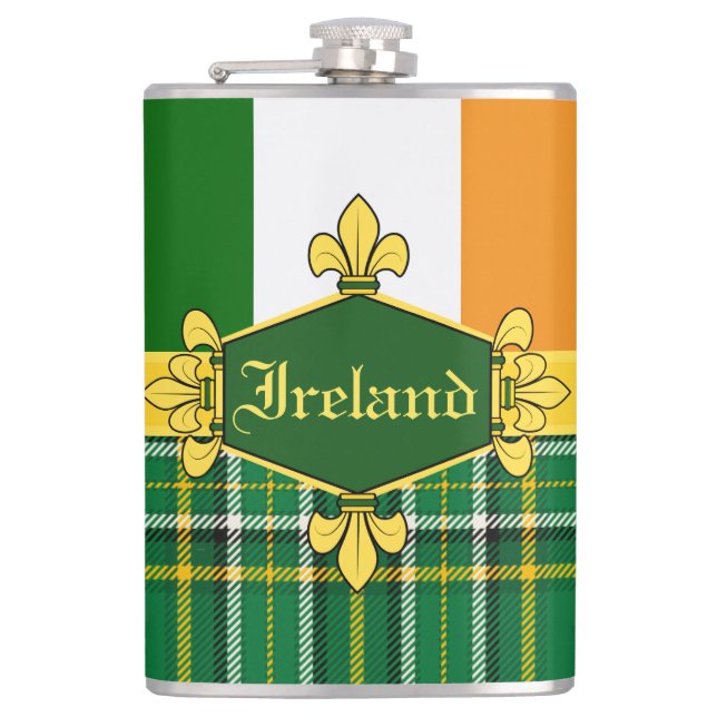 Cantil Irish National Tartan,flag, Personalizar com o nom (Frente)