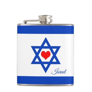 Cantil Israelense Flag & Heart, viagem Israel/fãs esport