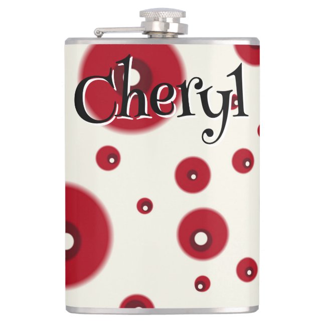 Cantil Ivory Red Dots Funky Whimsical Circle Pattern  (Frente)