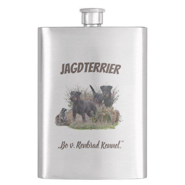 Cantil Jagdterrier "Bo v. Renbrad Kennel." Flask (Frente)