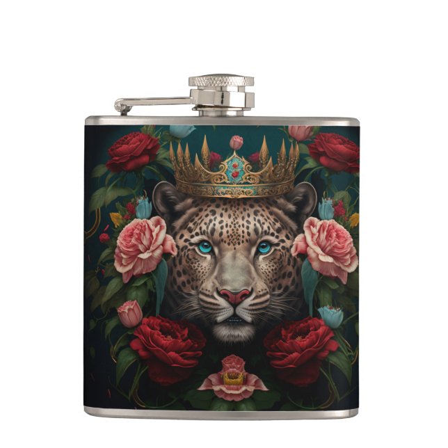 Cantil Jaguar com Coroa de Flores Pintura (Frente)