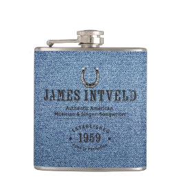 Cantil James Intveld Blue Denim Flask