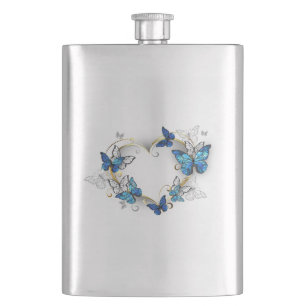 Cantil Jewelry Heart with Butterflies Morpho