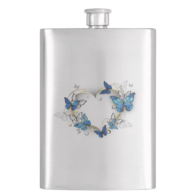 Cantil Jewelry Heart with Butterflies Morpho (Frente)