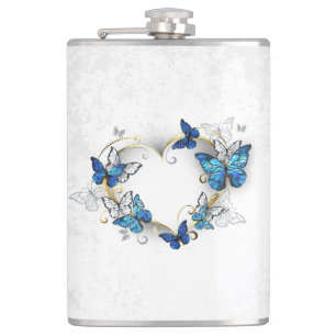 Cantil Jewelry Heart with Butterflies Morpho