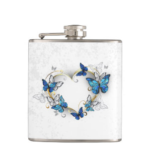 Cantil Jewelry Heart with Butterflies Morpho