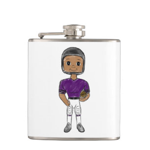 Cantil jogador de futebol retrô vintage roxo preto simple