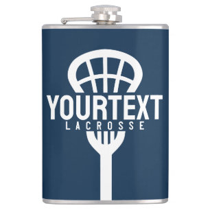 Cantil Jogador de Lacrosse TEXTO PERSONALIZADO Equipe Mal