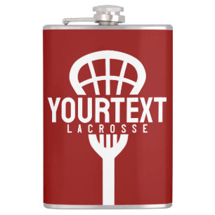 Cantil Jogador de Lacrosse TEXTO PERSONALIZADO Time Malha
