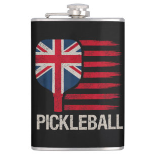 Cantil Jogador de Pickleball Remo Bandeira do Reino Unido