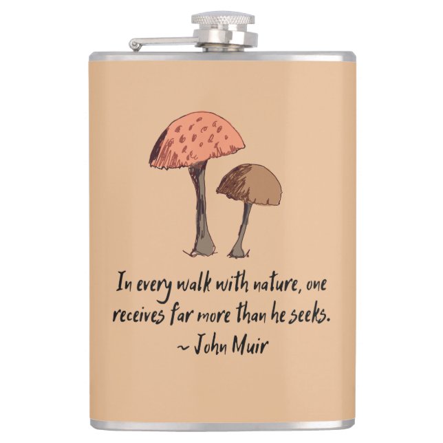 Cantil John Muir Nature Cote Mushroom Forager Boho Brown (Frente)