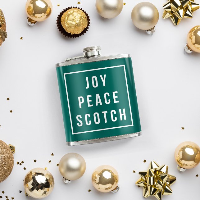 Cantil Joy Peace Scotch | Feriado Verde e Branco Engraçad (Criador carregado)